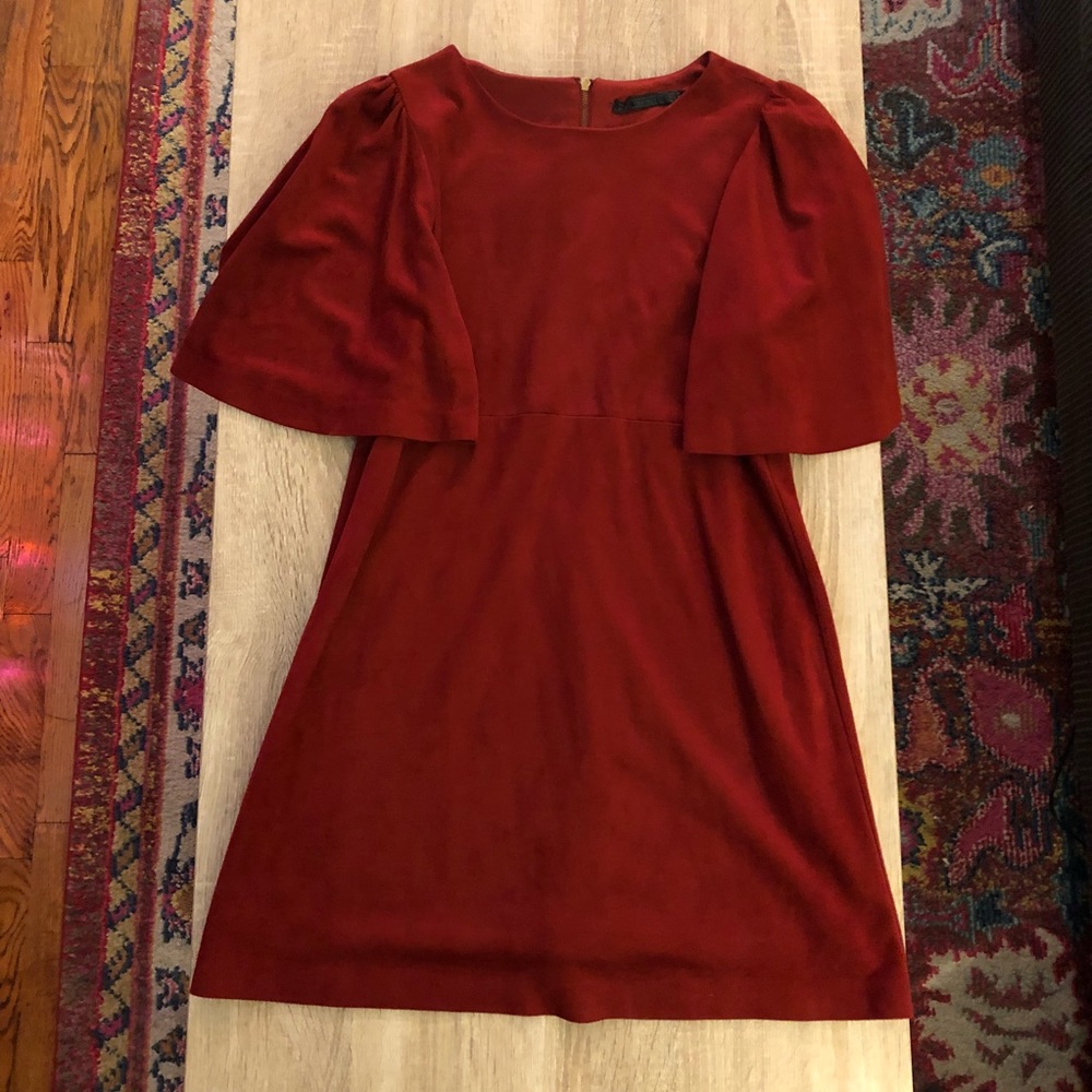 Zara Blood Orange Suede Dress